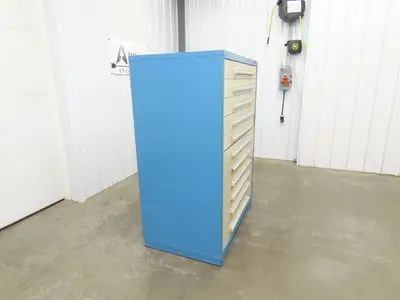 Nu-Era Modular Tool Storage Cabinet 11 Drawer 45x28x61" Stanley Vidmar Blue