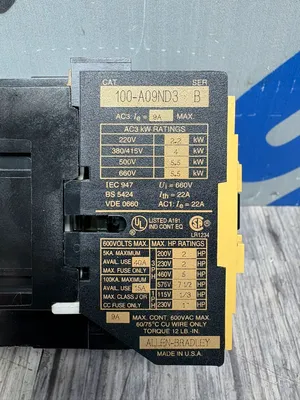 ALLEN BRADLEY 100-A09ND3 Electrical/PLC/Automation | ESS Industrial Equipment Sales (4)
