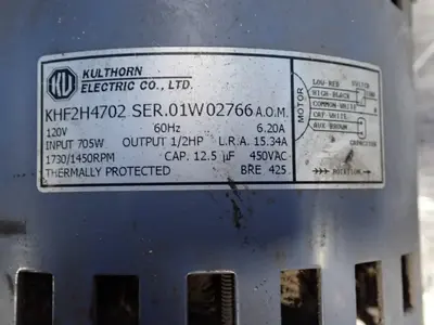 USED KULTHORN ELECTRIC CO KHF2H4702