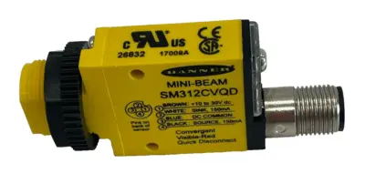 NEW BANNER ENGINEERING SM312CVQD PHOTOELECTRIC SENSOR 26832