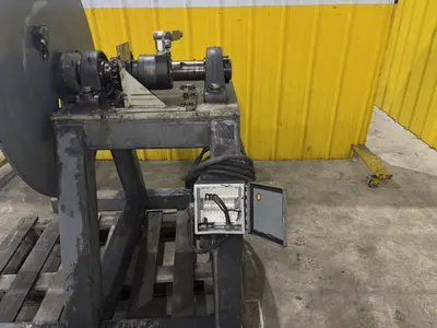 18" HYDRAULIC MOTORIZED COIL REEL UNCOILER: STOCK #23247