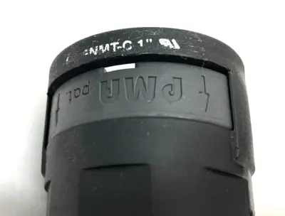 USED PMA FLEX STRAIGHT PLASTIC CONDUIT FITTING BLACK