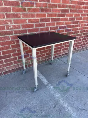 USED PHENOLIC / COMPOSITE RESIN ADJUSTABLE  SCIENCE TABLE WITH WHEELS-30" W X 36" L