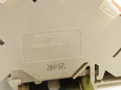 Wago 280 4-Wire 20A Grounding Terminal 380V 2.5mm² 20A DIN Rail 31" Lot of 64