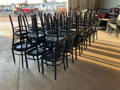 Used LOT OF (43) MODESTO METAL CHAIRS WITH PADDED SEATS Restaurant Front of House Furnishings Michigan US | Miedema Asset Management Group #1761572