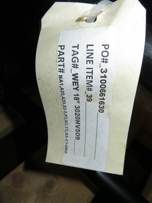 Wey model VS size 18" High Performance Knife Gate Valve , Unused Spare Room