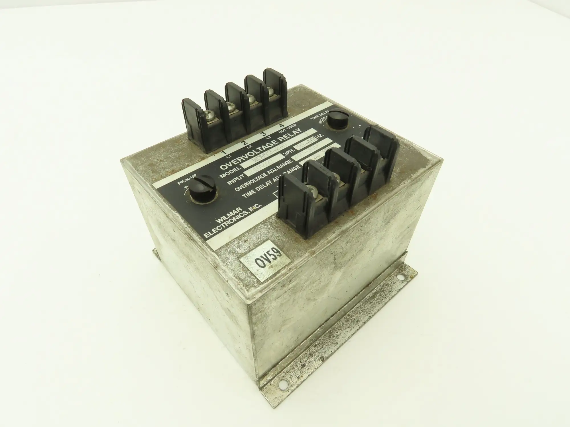 Wilmar Electronics Overvoltage Relay 240VAC 50-400Hz 240-300V Range 0.5-20 Sec