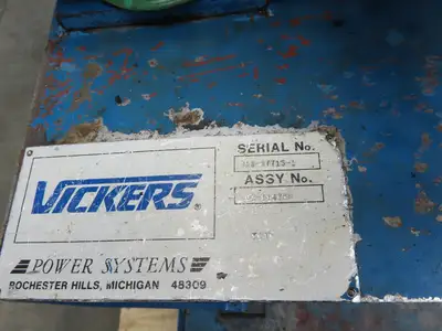 Eaton Vickers Hydraulic Power Unit 120 Gallon 29 GPM 3000PSI 30Hp 230/460V 3Ph
