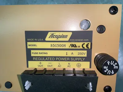 New | in-Stock ACOPIAN B5G500M AC/DC Power Supplies Ohio US | HGR 24 #1312281