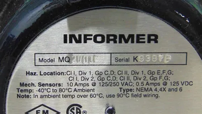 StoneL MQ2VK1F Informer Valve Position Sensor New NIB