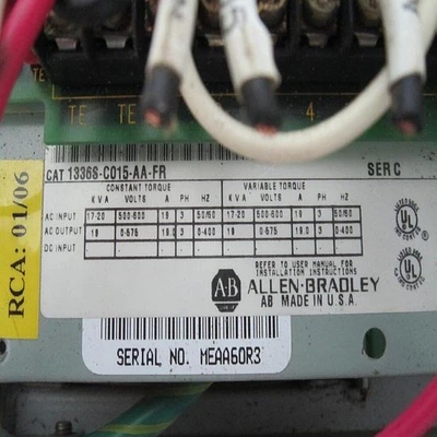 Allen-Bradley 1336 Plus 20 hp VFD