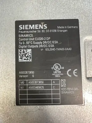 Siemens Sinamics 6SL3040-1MA00-0AA0 Control unit CU320-2 DP (8.5.3)