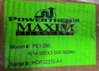 NEW POWERTHERM MAXIMUM PE1-290