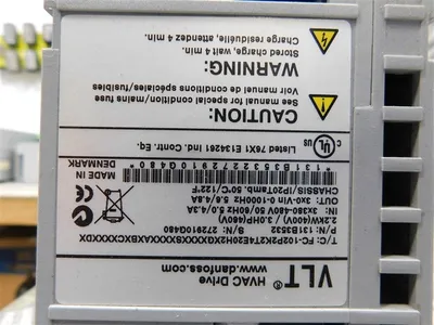 Danfoss VLT FC-102P2K2T4E20H2XGXXXXSXXXXAXBXCXXXXDX HVAC Drive 3 HP/2.2kW Used