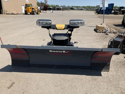 SnowEx Power Plow 8100 Snowplow, 8’ wide to 10’ wide, metal cutting edge, hydraulic angle, no wiring...
