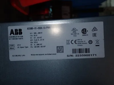 Used ABB ACS88001052A5+P944 Variable Speed Drives Ohio US | HGR 24 #1133327