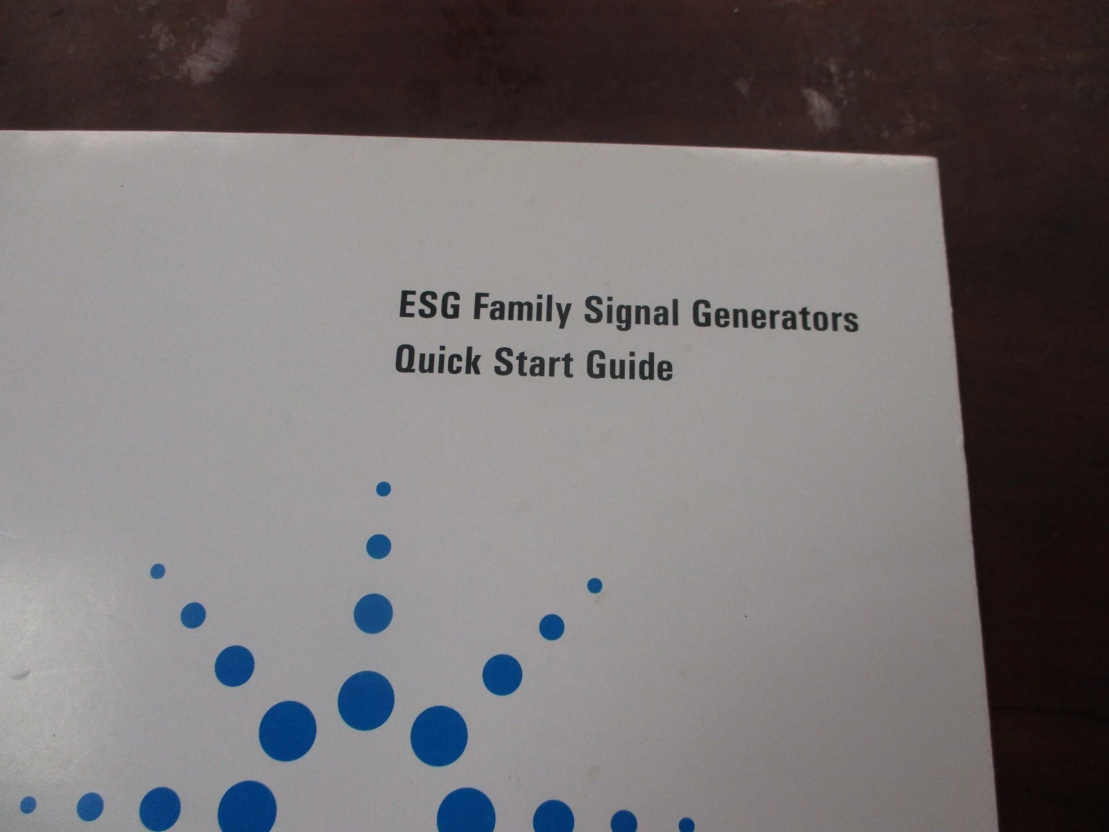 AGILENT ESG Used Family Signal Generators Quick Start Guide