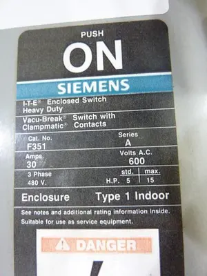 USED SIEMENS F351