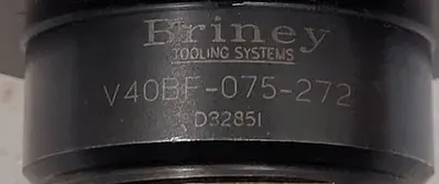 USED BRINEY TOOLING V40BF-075-272