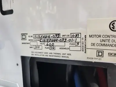 USED SQUARE D MODEL 6