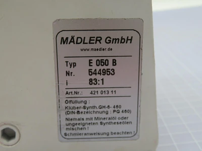 Used MADLER _UNKNOWN_ Speed Reducers Texas US | OCO Industrial #1775797