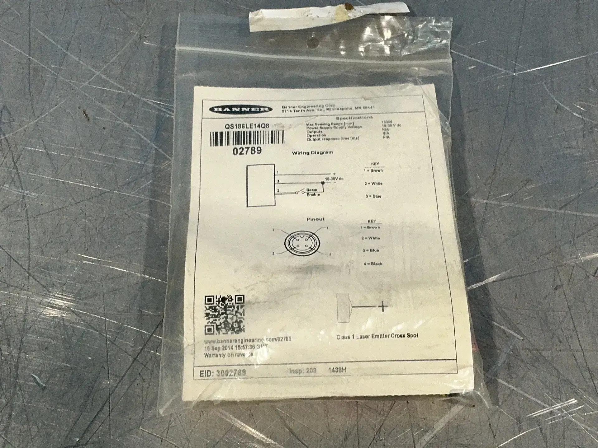 New | in-Stock BANNER QS186LE14Q8 Photoelectric Sensors Ohio US | HGR 24 #1326165