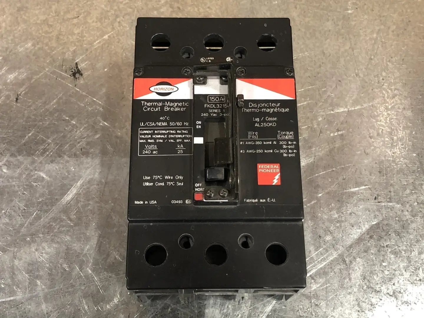 New | in-Stock FEDERAL PIONEER FKDL32150 Switchgears British Columbia CA | Lenmark #244390