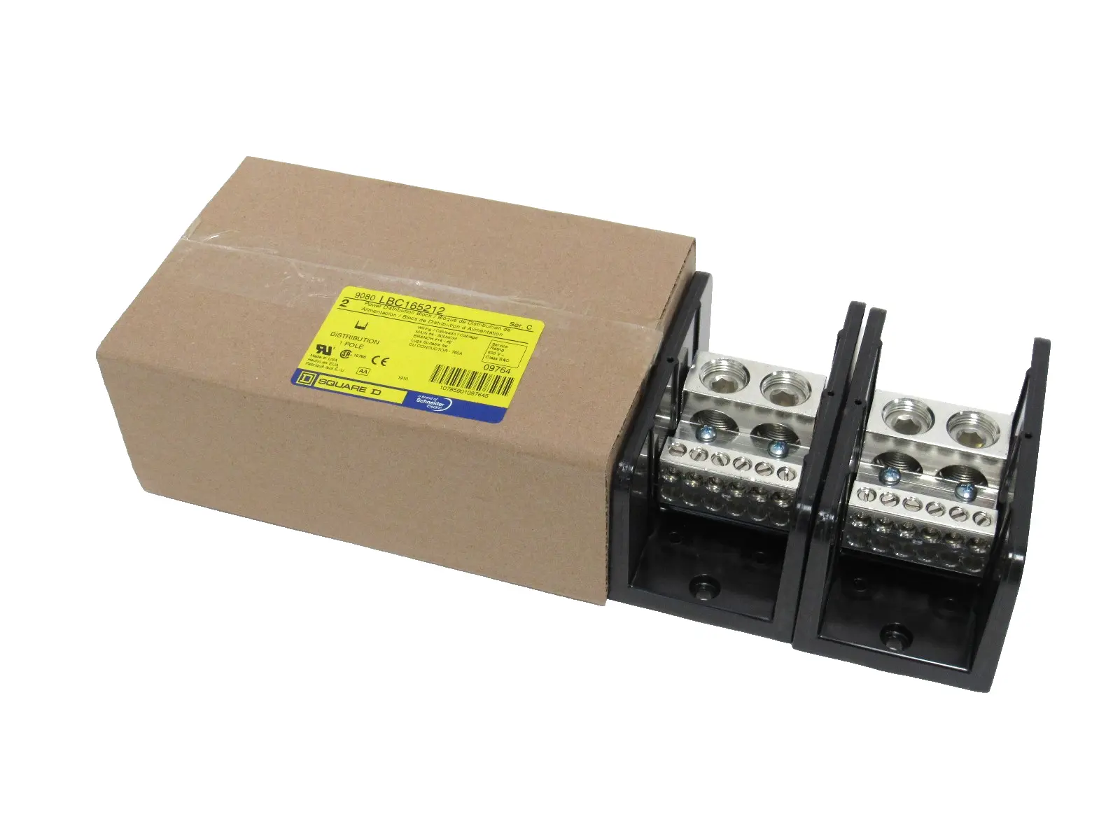 NEW BOX OF 2 SQUARE D 9080LBC165212 POWER DISTRIBUTION BLOCK