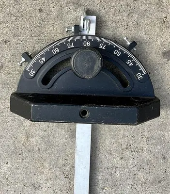 Delta / Rockwell ? Aluminum Miter Gauge w/ 3/4" x 3/8" x 18" T Slot Bar  (1105)