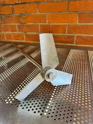 Used 39" STAINLESS STEEL MIXING SHAFT 1" DIAMETER W/ 10" IMPELLER Agitator Shaft California US | Equipment Lab #1415099