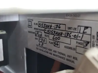 USED SQUARE D MODEL 6