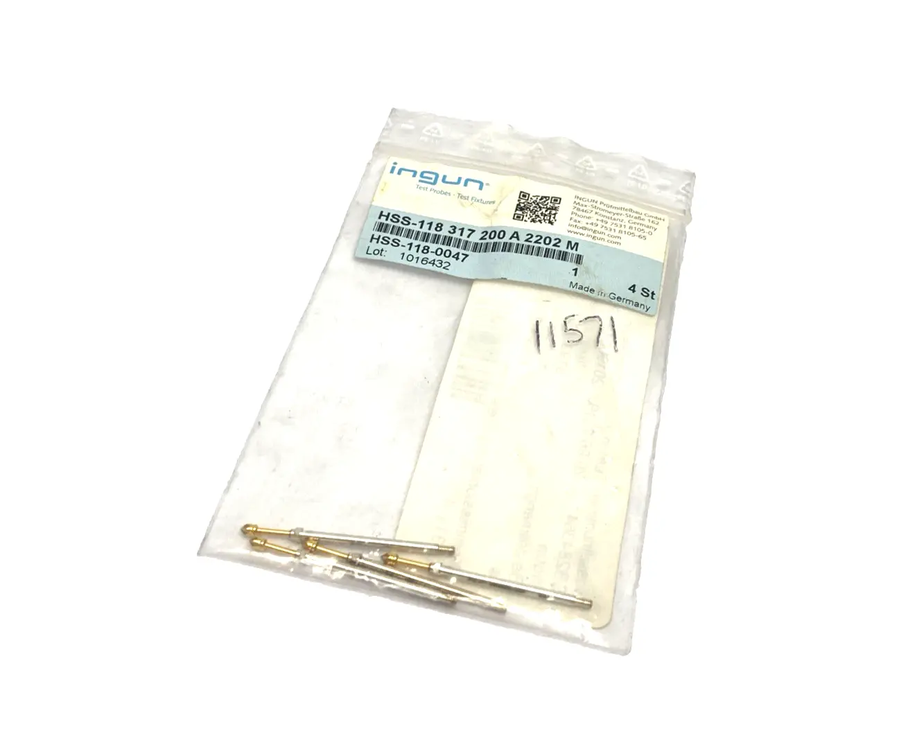 HSS-118-0047 | Ingun HSS-118 317 200 A 2202 M High Current Test Probe  LOT OF 4 - New Other
