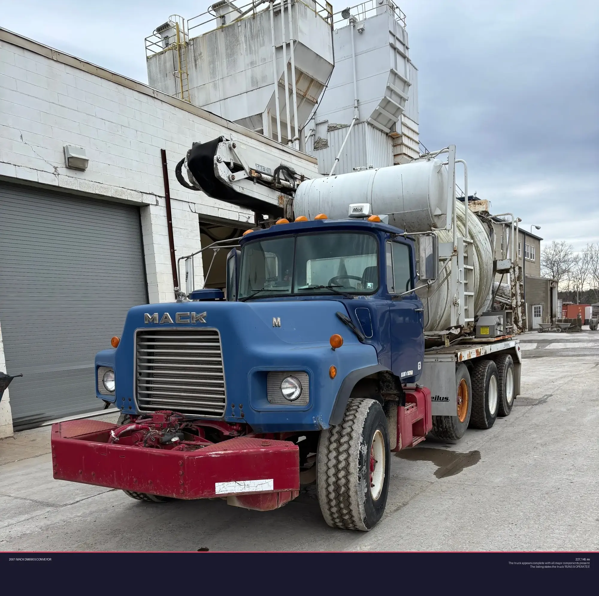 Used 2001 MACK DM690S CONVEYOR Concrete Mixer Trucks Pennsylvania US | Proxy Equipment #1378396