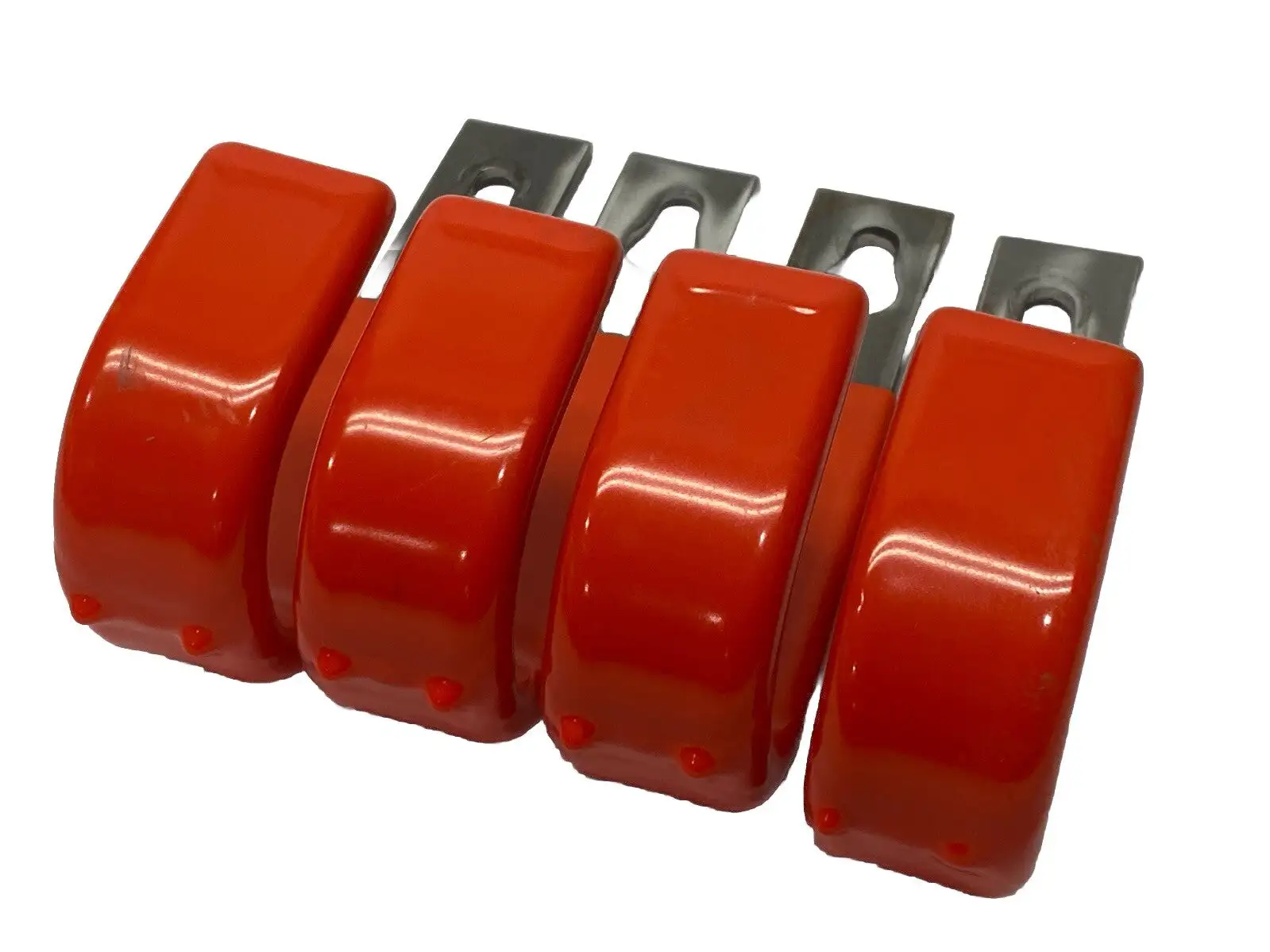 1730A91 | Nonmarring Hooks Orange Vinyl Coated 100lbs Capacity LOT OF 4 - Open box
