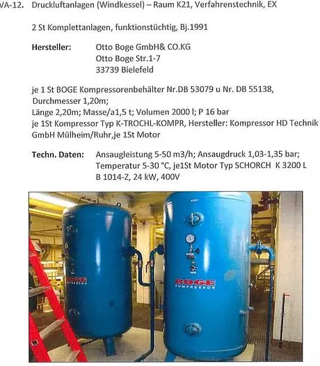 Used 1991 OTTO BOGE COMPRESSOR TANK Air Compressors (Misc) | UCY Industrial GmbH #387338
