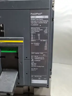Used Square D PJL36000S60 Circuit Breakers | Palmetto Automation #1149321
