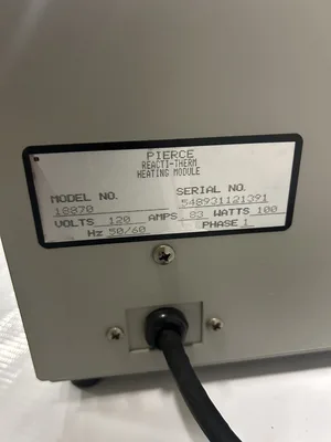 PIERCE 18870 REACTI-THERM BLOCK HEATER W/ 18780 REACTI-VAP EVAPORTING UNIT