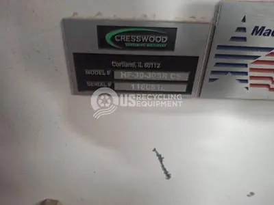 USED 2016 CRESSWOOD HF-30-30SR SINGLE ROTER SHREDDER