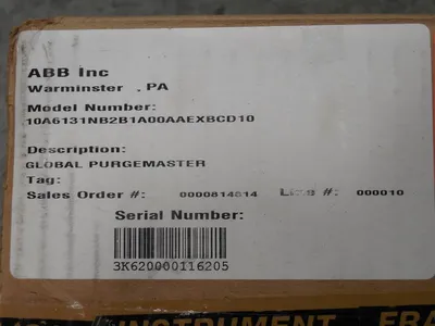 ABB 10A6131NB2B1A00AAEXBCD10 Global PurgeMaster Flowmeter Assembly New NIB