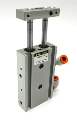CXSM10-25 | SMC  Dual Rod Guided Pneumatic Cylinder 10mm Bore 25mm Stroke - Used