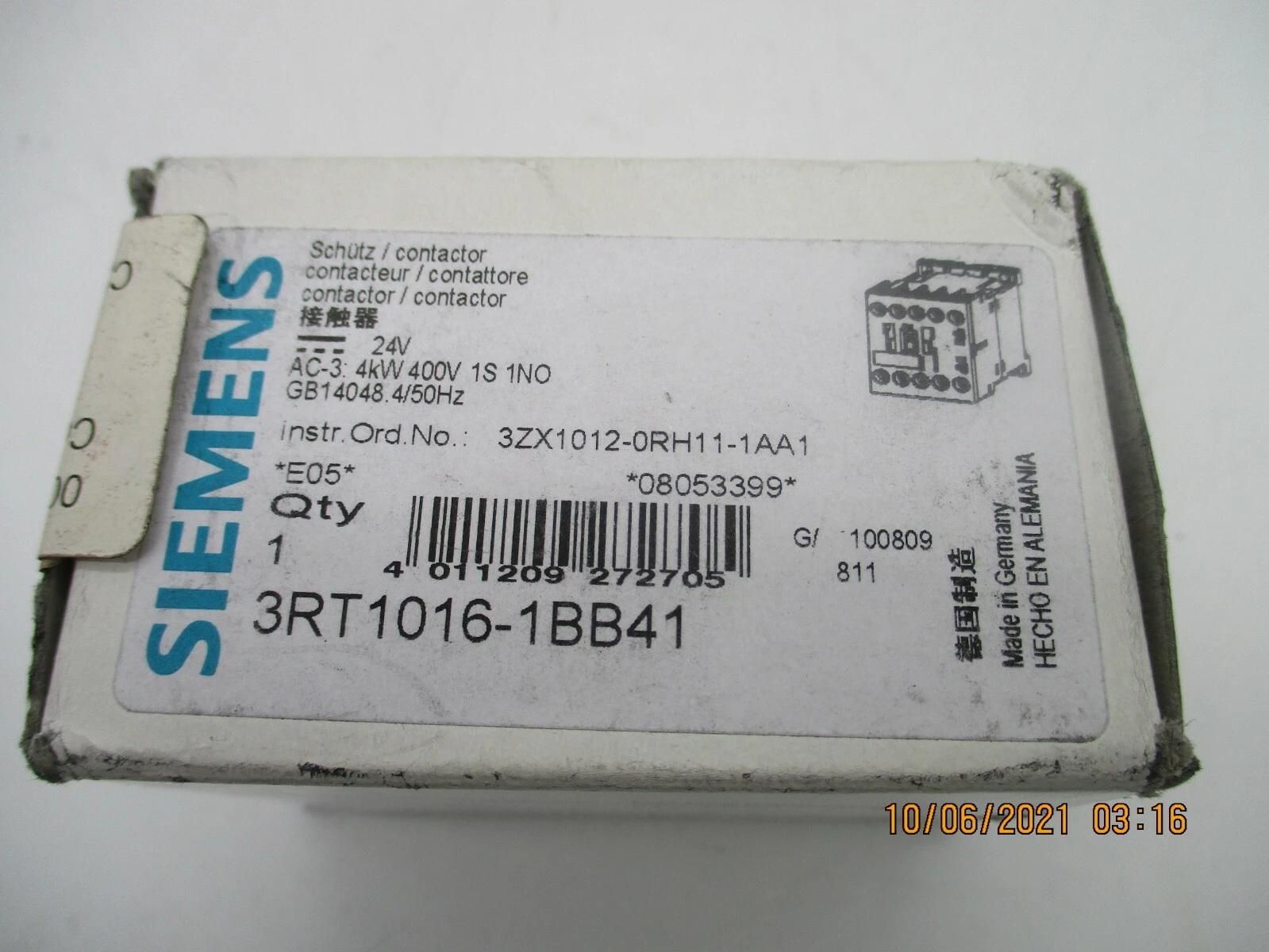 NEW Siemens 3RT1016-1BB41