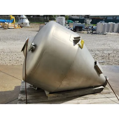 Used Stainless Steel Cone Bottom Hopper Bin 30 Cu/Ft