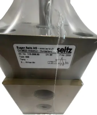 NEW EUGEN SEITZ AG 113.208.00 PNEUMATIC VALVE TYPE 255 DN 20 2-16 BAR 11320800