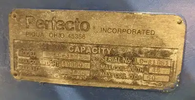 USED 1982 PERFECTO UNCOILER MODEL   RS30-48B