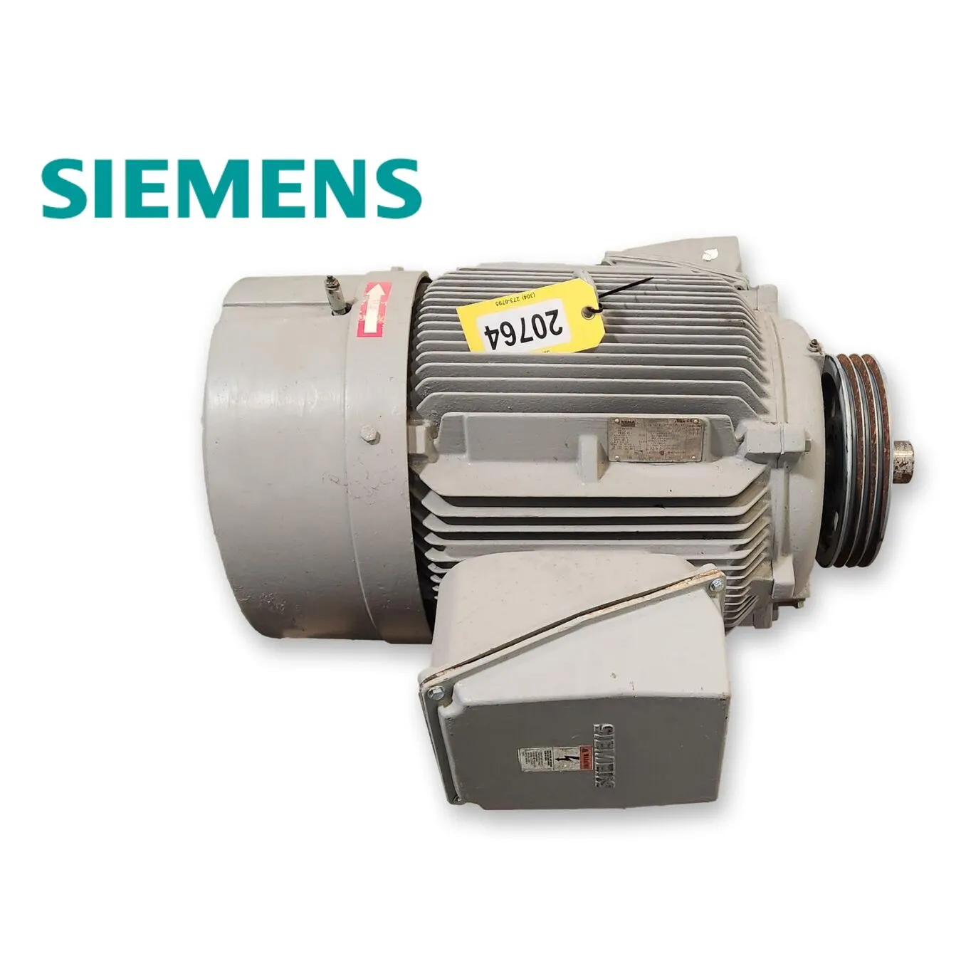 Used 75HP Siemens NEMA Premium Motor, 460V, 1780RPM, 365T Frame