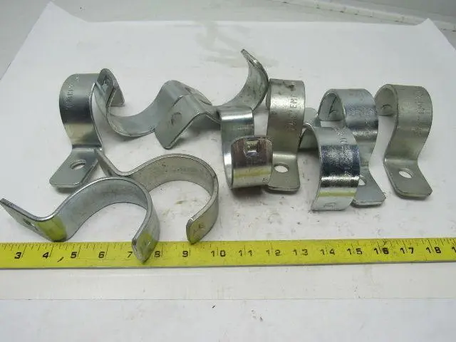 2-1/2" EMY & CONDO Single Hole Steel Strap Lot Of 10