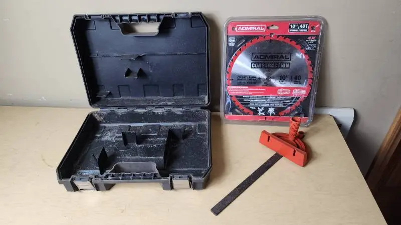 DeWalt Tool Case with Admiral 10" 40T Saw Blade and Miter Gauge