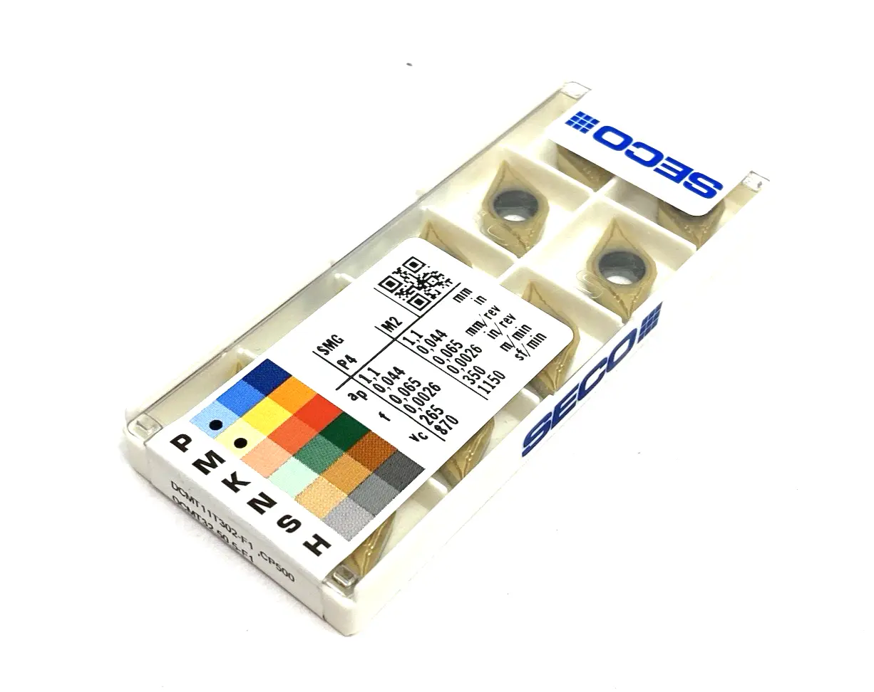 New | in-Stock SECO DCMT11T302-F1 CP500 TURNING INSERT 00096869 DCMT32.50.5-F1 CP500 Inserts (Misc) | Maverick Industrial Sales #1100555