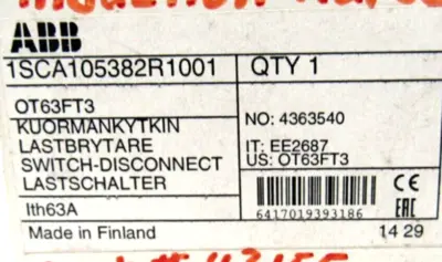 NEW ABB 1SCA105382R1001