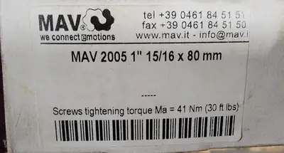 1-15/16" x 80 mm Locking Assembly/Keyless Bushing 2005